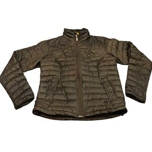 Mountain Hardwear Down Puffer Jacket Womens M Brown Quilted Ghost Whisperer